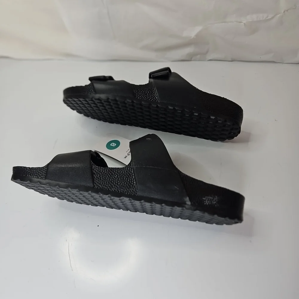 Goodfellow Men's Sandals Casual  Foam Slip On Black Buckle Strap Size 8